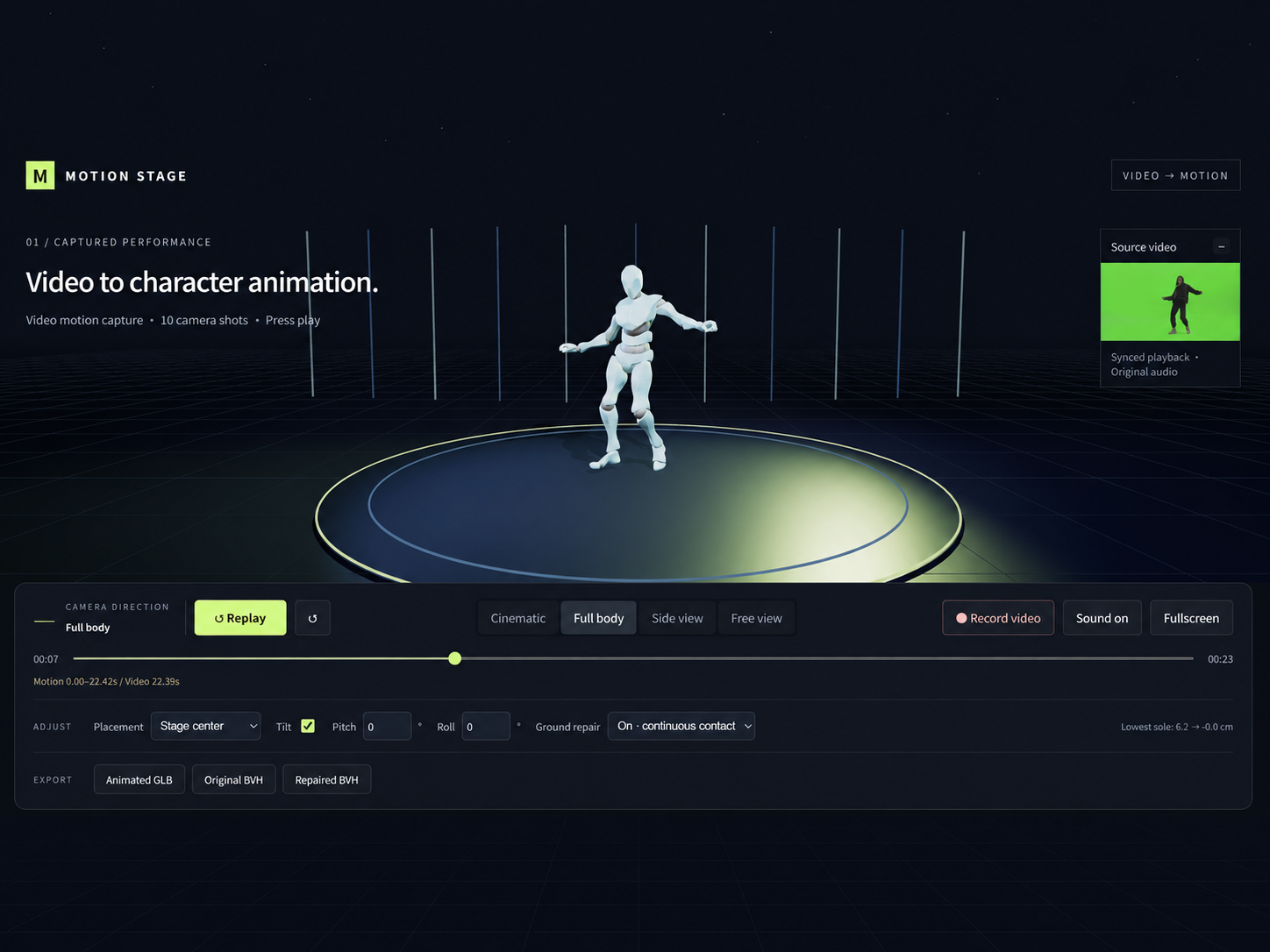 V2Fun Animation full-body character preview