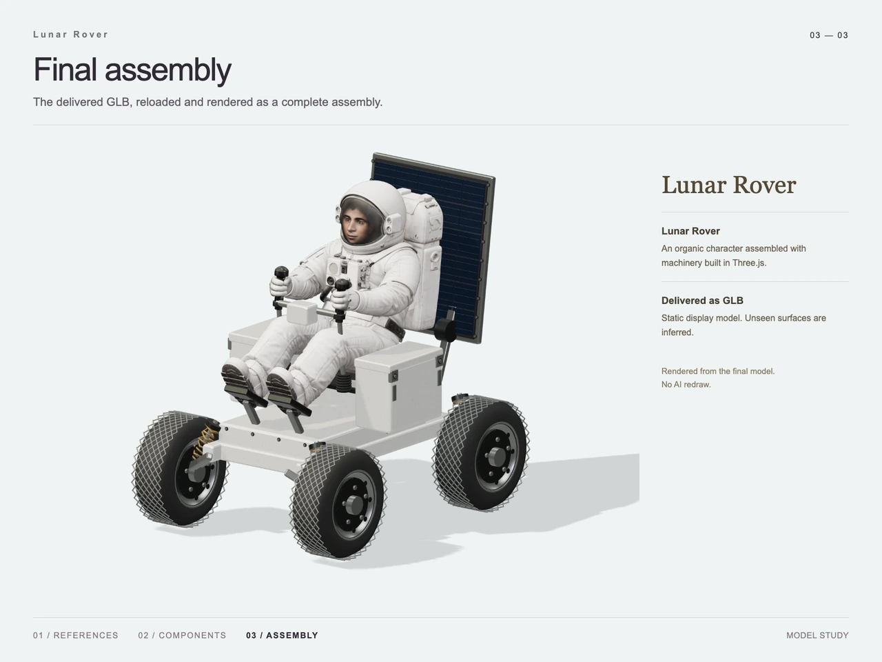 Build an Astronaut Lunar Rover with GPT-6 Astra and V2Fun - final 3D result