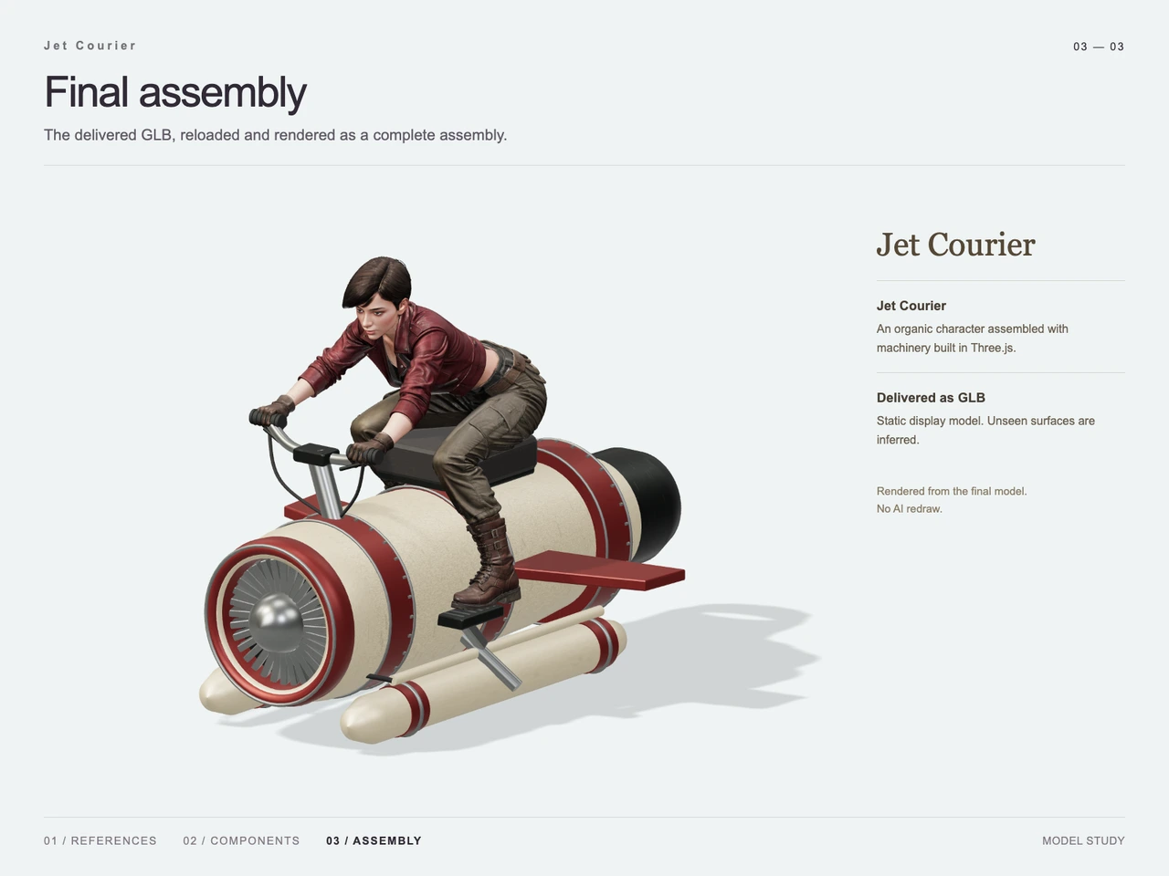 Build a Jet Courier Bike with GPT-6 Astra and V2Fun - final 3D result