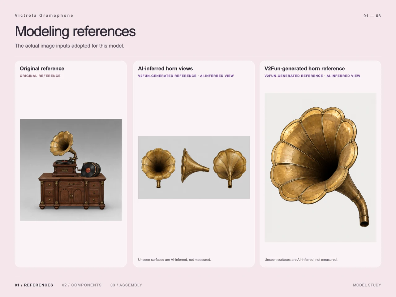 Build a Stylized Gramophone with GPT-6 Astra and V2Fun - Input reference image